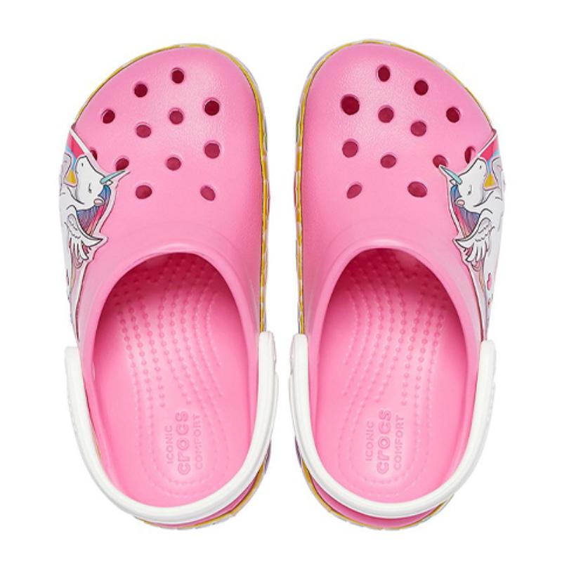 Crocs Classic clog Fun Academy Unicorn Comfortable Everyday Children's Sandals Rose Pink Children's Model