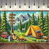 1 Camping and Outdoor Adventure Background, Woven Fabric, No Need for Electricity, Lightweight