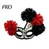 Lightweight Skull Masque Design Halloween Masquerade Masque, Flower Mexican Day of The Dead Comfortable Face Eye Cushion for Costume, Fancy