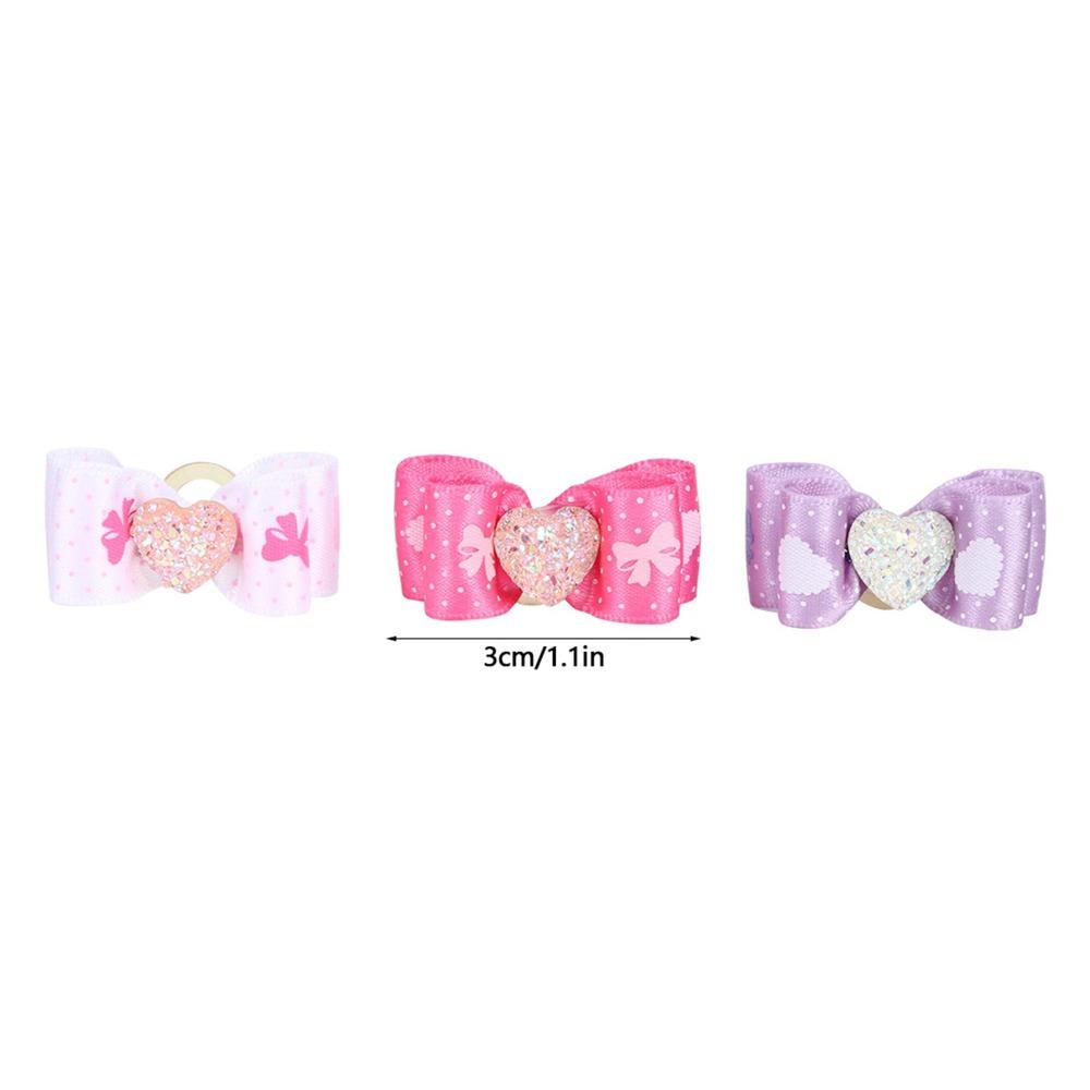 15Pcs Rainbow Ribbon Pet Bow Hair Bows Gradient Tone Gradient Ribbon Bow  Pet Hair Arrangement