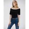 Fashion off-Shoulder T-shirt for Women 2025 New Arrival Summer Inner Match Sexy Elegant Slim Looking Tops Bottoming Shirt Fashion