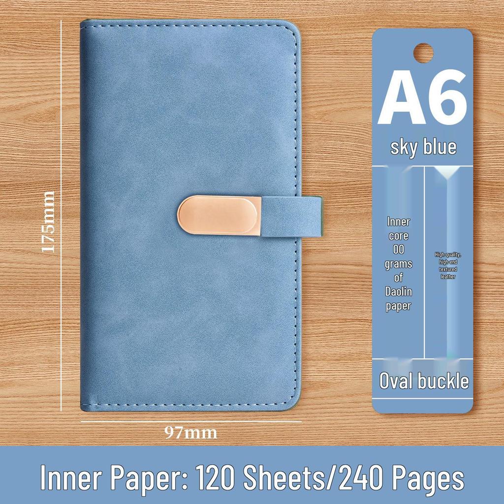 A6 Anpassat Spänne Högvärdig Anteckningsbok: Bärbar fickanteckningsbok för kontor, studier och redovisning
