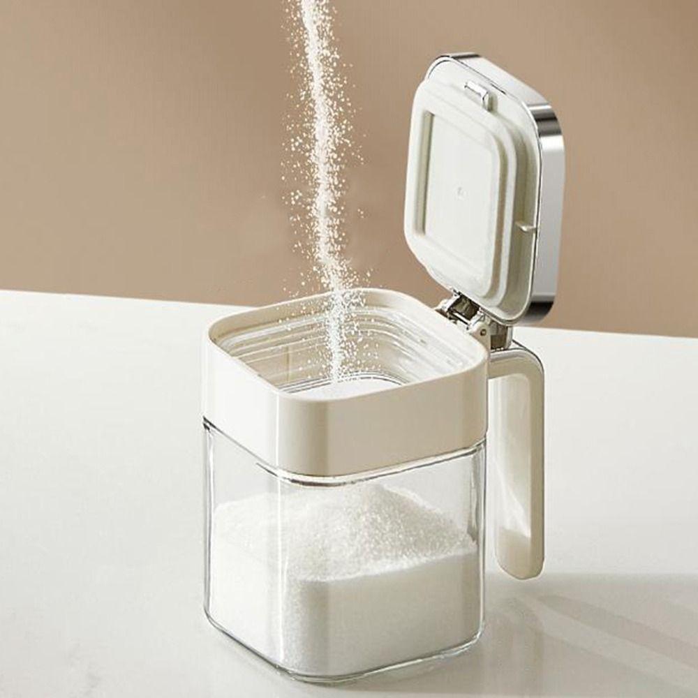 Cutie de Condimente din Sticlă 380ml Etanșă Bol de Zahăr Practic Borcane Condimente Bucătărie