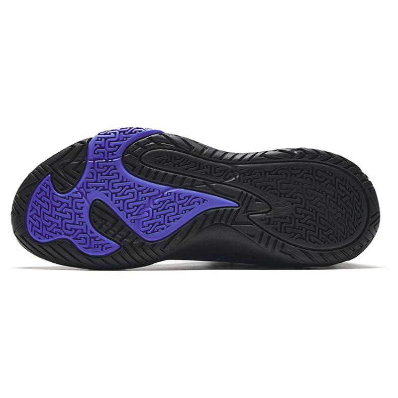 Anta Airspace 4 Slip Resistant Abrasion Resistant Low top Basketball Shoes Men's Black Sneakers 912321608S-4