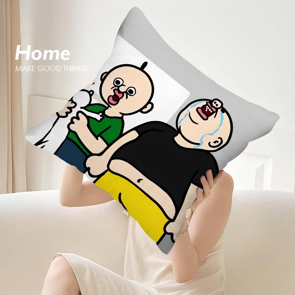 Bbangbbangs Diary Cartoon Pillow Case Sofa Decorative Home Double-sided Print Plush Throw Pillow Covers Cushion Decor Cover