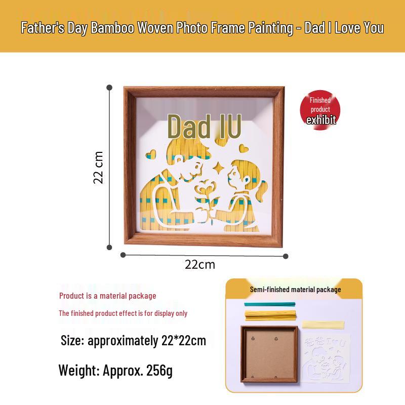 Father s Day DIY Bamboo Weaving Photo Frame Kit - Kindergarten Craft Souvenir