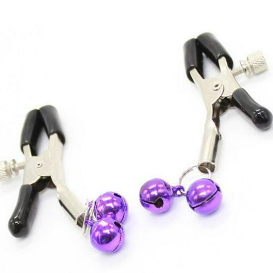 Sensual Metal Nipple Clamps with Bells for Men and Women