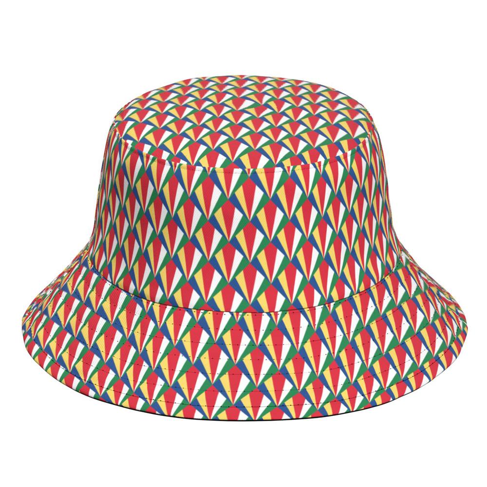 Freedom Outdoors Women's Seychelles Fisherman Hats Free Custom Made Name Team Logo Bucket Cap Country Travel Sesel Nation Flag Photo Headgear