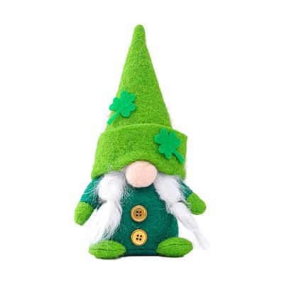 St. Patrick's Day Doll Desktop Shelf Faceless Figure Decoration Non-woven Cloth Handmade Office Hotel Pub Household Supplies