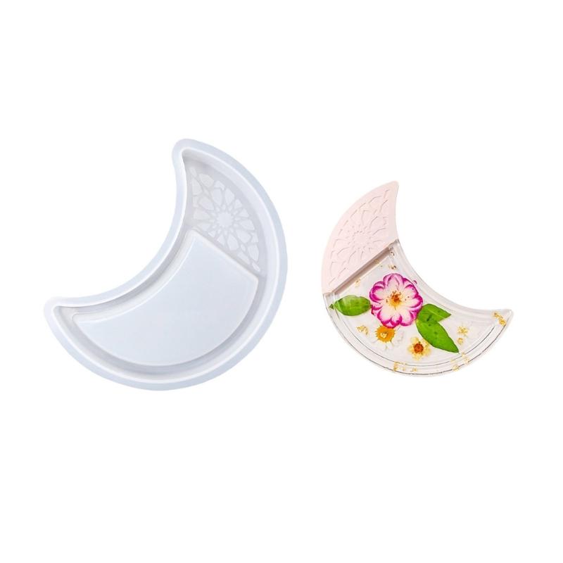 Dome Shaped Silicone Mold Middle Eastern Design Crystal Epoxy Moon Decors Crafting Tool Reusable