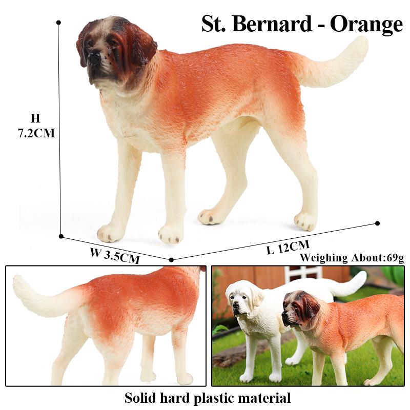 Oenux New Farm Dogs Pet Figurines Rottweiler Collie Huskie Bulldog Schnauzer Model Action Figures Cute Home Decoration Kids Toy