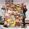 1pc Curious George8 Theme Blanket - Digital Print, Polyester, Cozy for All Seasons, Perfect for Outdoor, and Travel