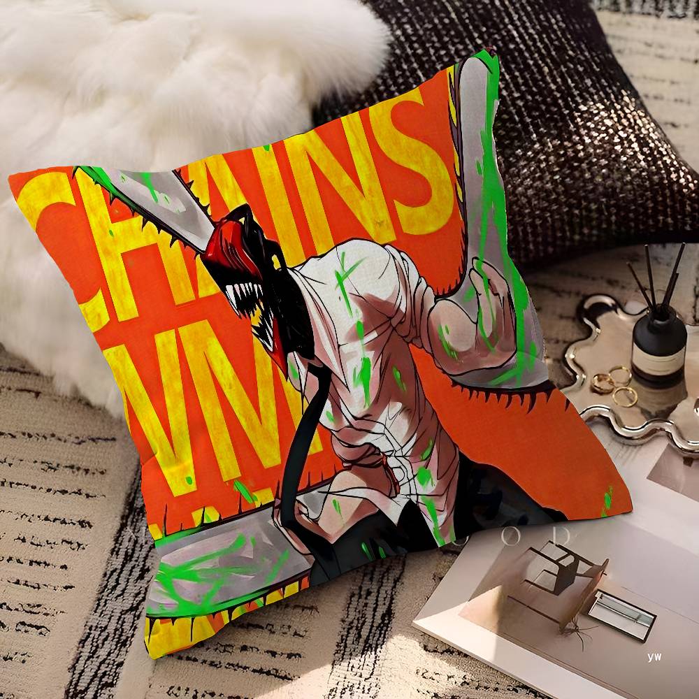 Cartoon Chainsaw Man Pillow Anime Pillow Sofa Bed Head Pillow Cover Cushion Cover X Cm Fashion