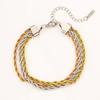 Popular twist , titanium steel does not fade, fashionable jewelry, new three-layer , girls' advanced sense