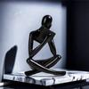 M-Modern-Thinkers Sculptures,Black Thinkers Resin Statue Reading Ornament,Thinkers Sculpture Decoration, Modern Book Decor Durab