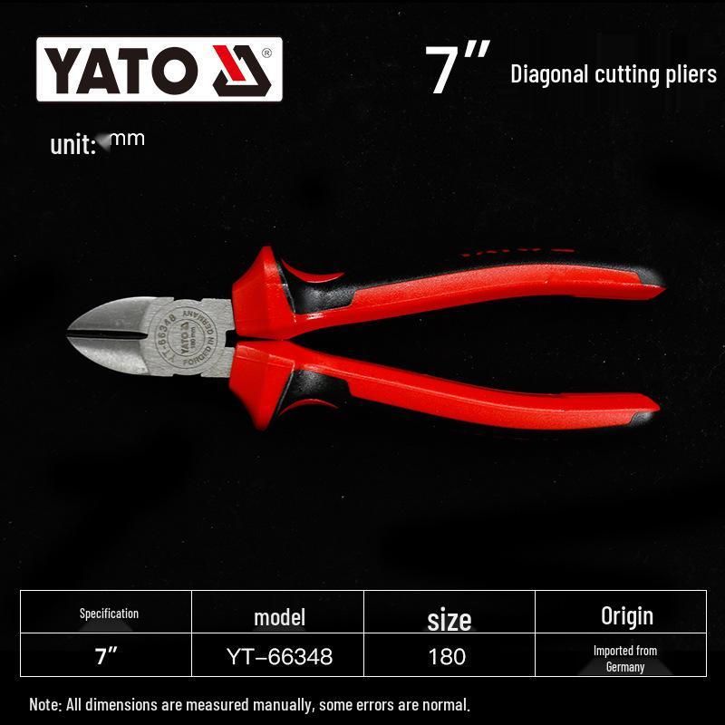 YATO Industrial Needle Nose & Diagonal Cutting Pliers Combo with Wire Strippers