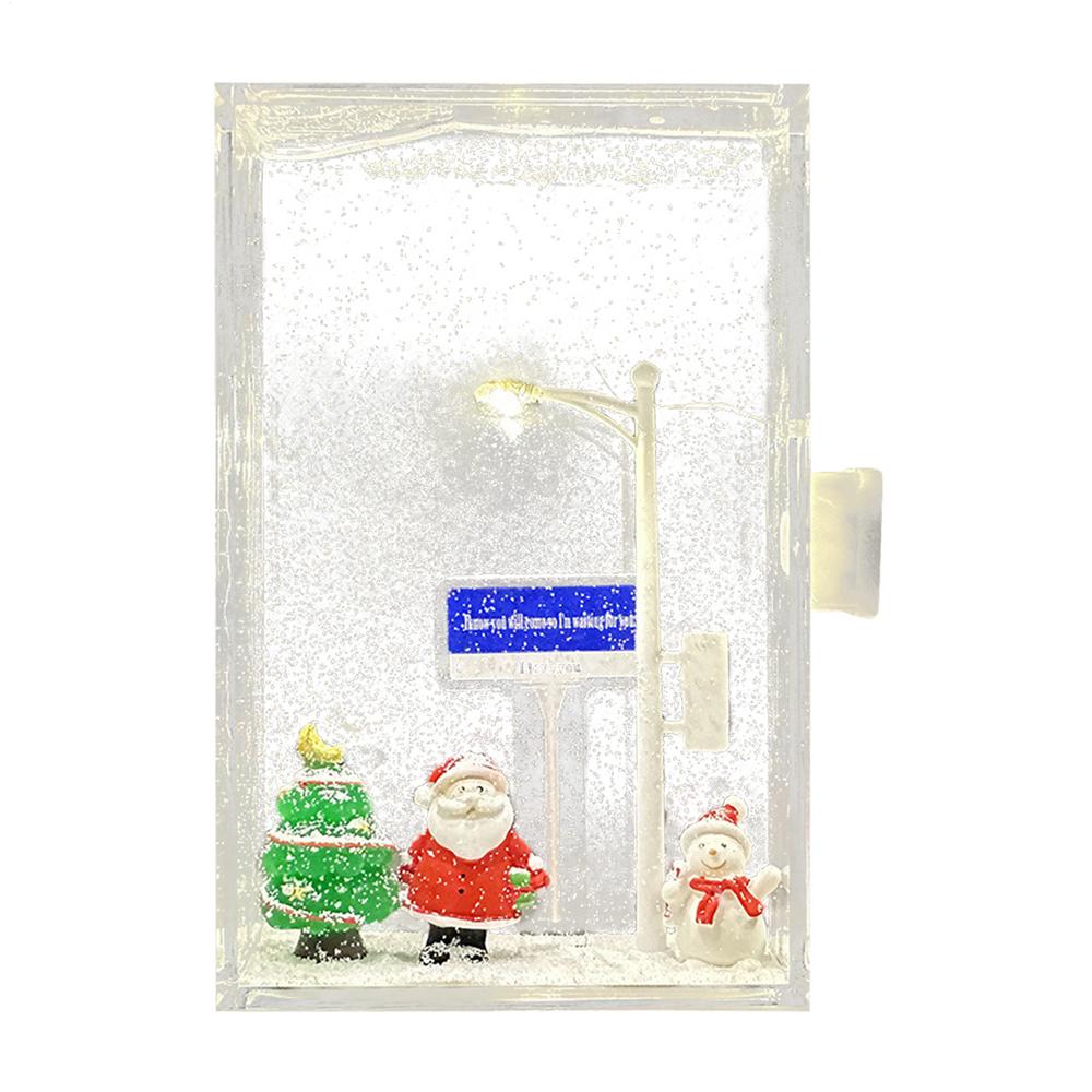 DIY Snow Night Light Ornaments Handmade Christmas Crafts For Kids Adults Decor Christmas Art Street Light For Car RV Bedroom