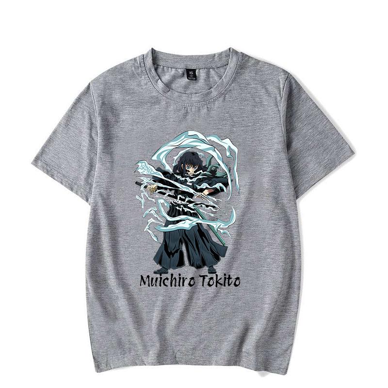 New FunnyTokitou Muichirou Print T-shirt Women Men Summer Casual Short Sleeve Shirt Fashion Anime Loose Tops