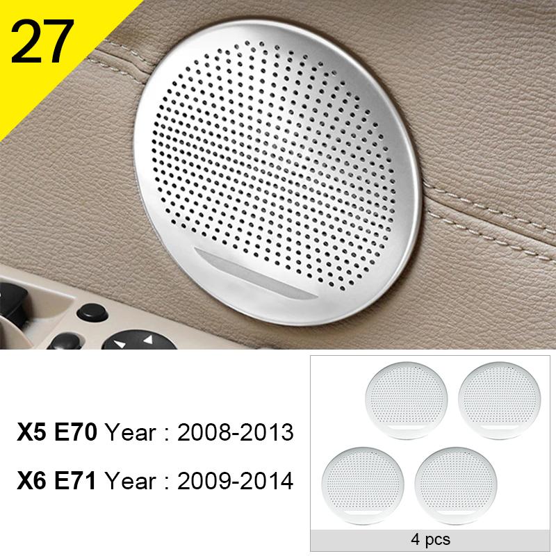 Stal nierdzewna Pokrywa ramki bocznego otworu wentylacyjnego deski rozdzielczej samochodu Naklejka wykończeniowa Do BMW X5 E70 X6 E71 Akcesoria do stylizacji wnętrza