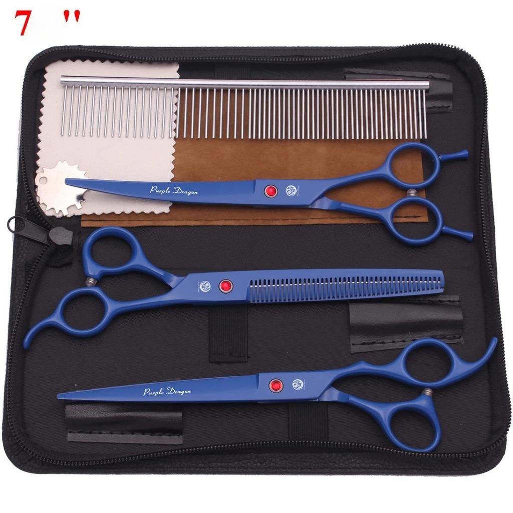 7,5'' Professionelle Tierpflege Schere Haarschneide Fischgräten Ausdünnungs Kamm Hämostaten Pinzette Japan 440C Set Für Hund Katze Z3088