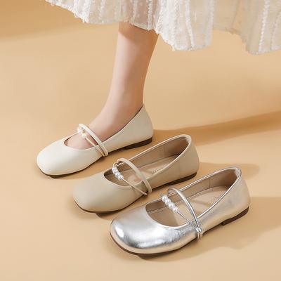 Mode Nouveaux Mocassins Mode Femmes Vintage Bout Rond Chaussures Mary Jane Élégantes Semelle Souple Ballerines Féminines Décontractées Confortables Chaussures Simples