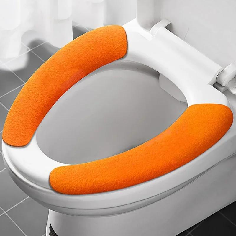 Universal Toilet Seat Cover Cartoon Toilet Sticker Warm Soft Washable Bathroom Closestool Protector Bathroom Accessories WC