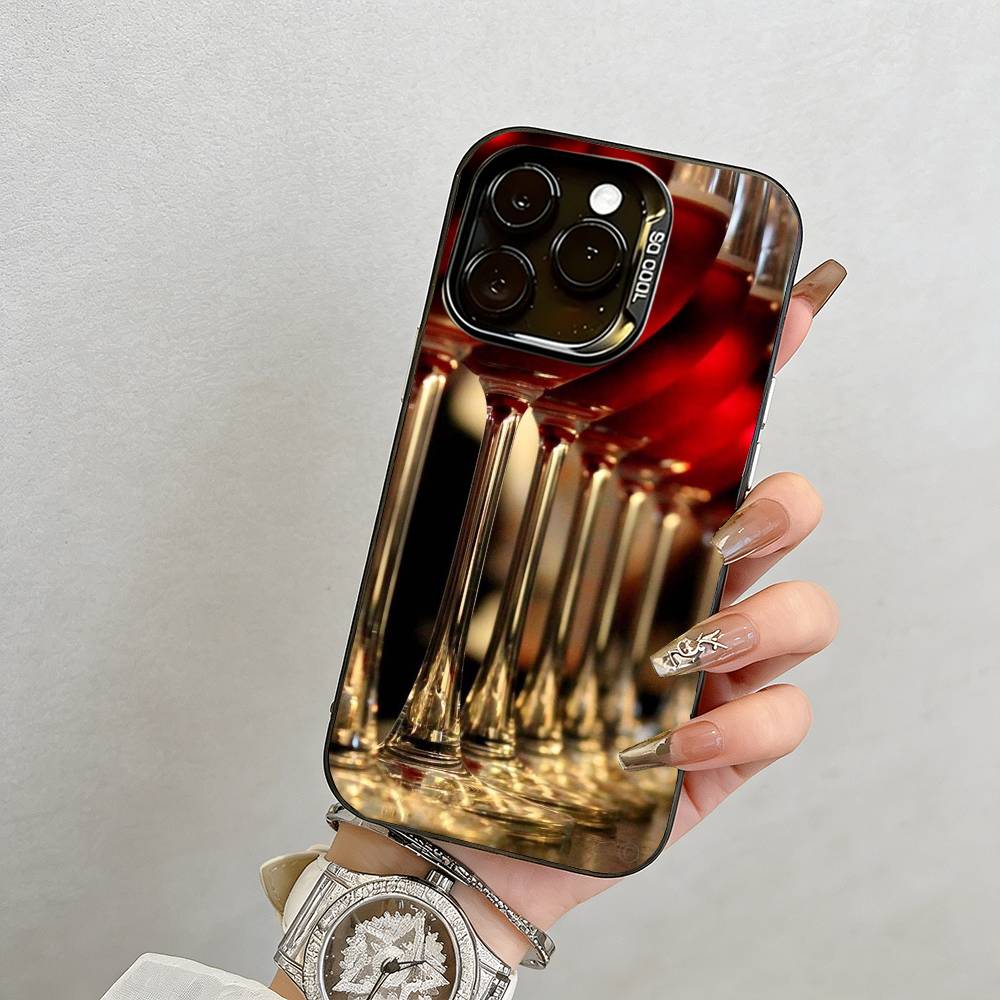 

Red wine Phone Case For iPhone 17,16,15,14,13,12,11 Plus,Pro Max,XS,Colorful Silver Black Cover iPhone17