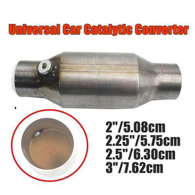 2'' 2.25'' 2.5'' 3" Universal Catalytic Converter Oxygen Sensor 400Cells High Flow Muffler Catalyst Converter Round 2.4L Engine