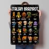 Artă Digitală Brainrot Italiană Poster Metalic Personalizat Artă de Perete Semne Metalice Vintage Retro pentru Cameră de Decorare Gamer Wand Deko