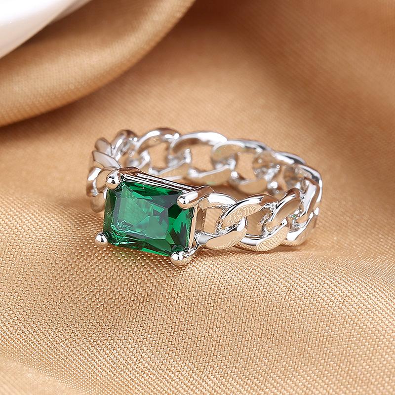 Lindon Classic Copper Alloy Zircon Ring Ladies Jewelry Wedding Promise Party Gift