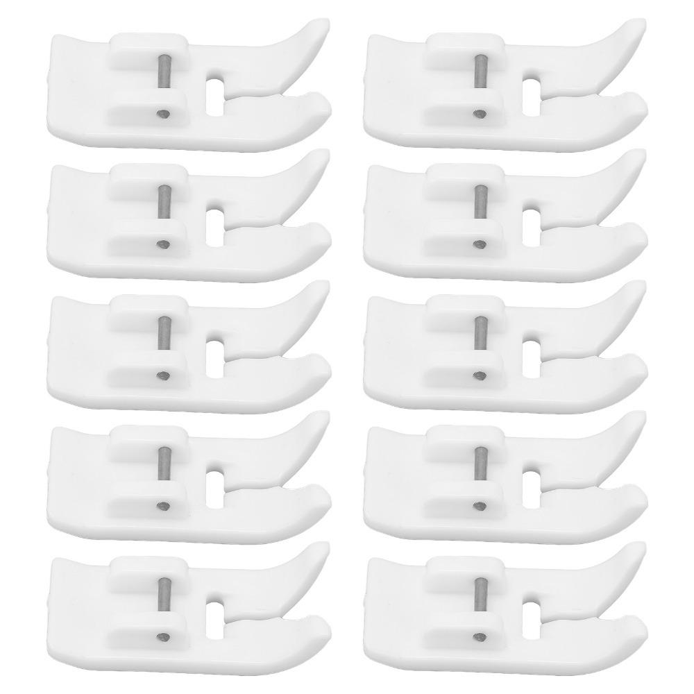 

10pcs Plastic Sewing Machine Presser Foot Smooth Material Non Stick Functionality Universal Presser Foot Needle Notch