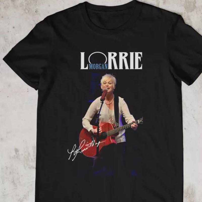 NEW Lorrie Morgan Singer Signature Black All Size T Shirt
