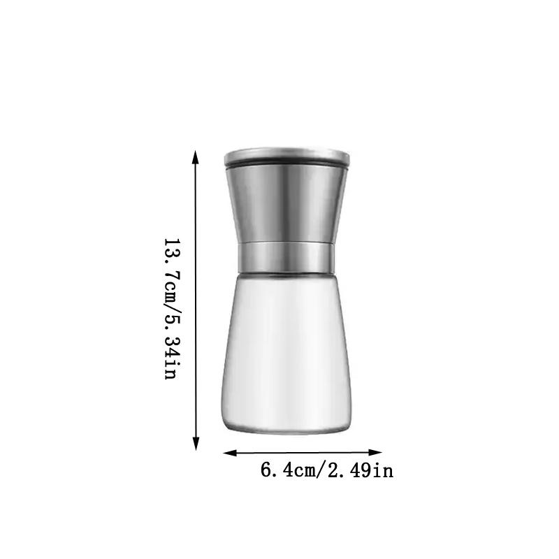 Salt Pepper Grinder Spices Pepper Mill Seasoning Bottle Grinder Stainless Steel Combo Shakers with Adjustable Coarse Mills
