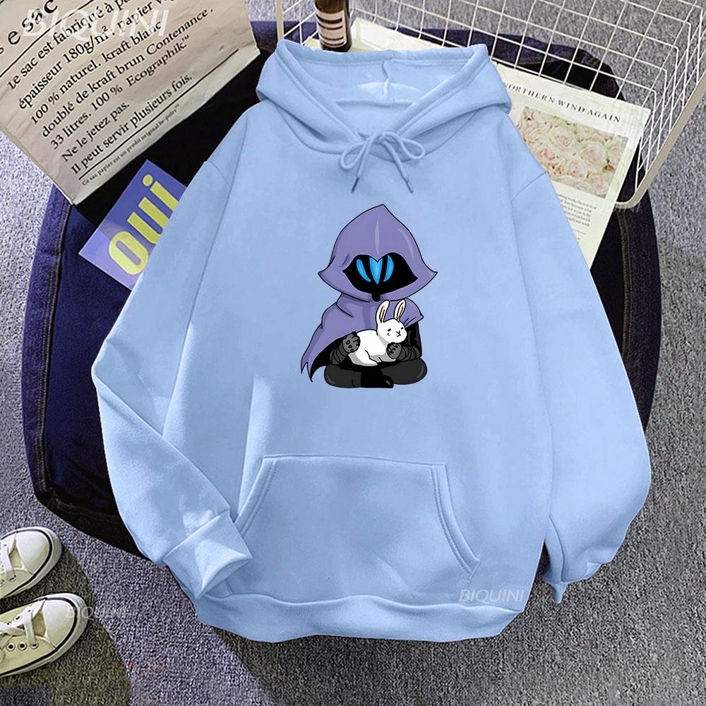 Omen VALORANT Hoodie Men Sweatshirt Vintage HIP HOP Clothes for Teens Students Harajuku Lounge Wear Cartoon Printed Velvet Anime