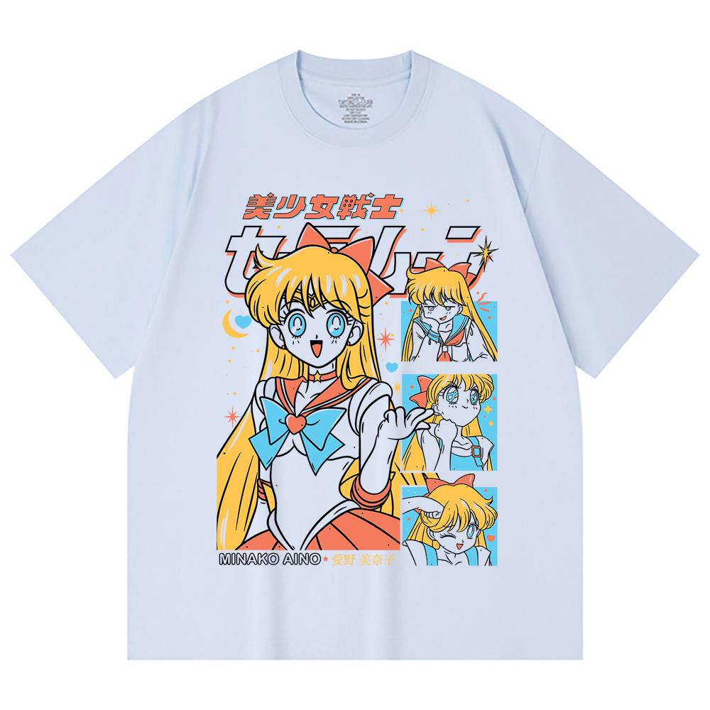 230 Gsm 100% Cotton Minako Aino Print Unisex Heavy Cotton T Shirt