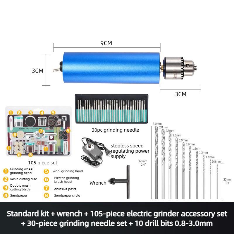 385 Aluminum Electric Grinding Machine Stepless Speed Control Electric Drill Handheld Multi functional Metal Small Drilling Tool