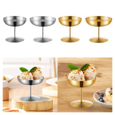 Ice Cream Cup Bowl with Tall Feet Sorbet Bowl Base Pudding Cup for Kitchen Picnic Restaurant KTV Graduations