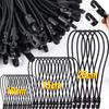10Pcs Black High Elasticity Expander with Hooks Rubber Tensioner  Camping Tarpaulin
