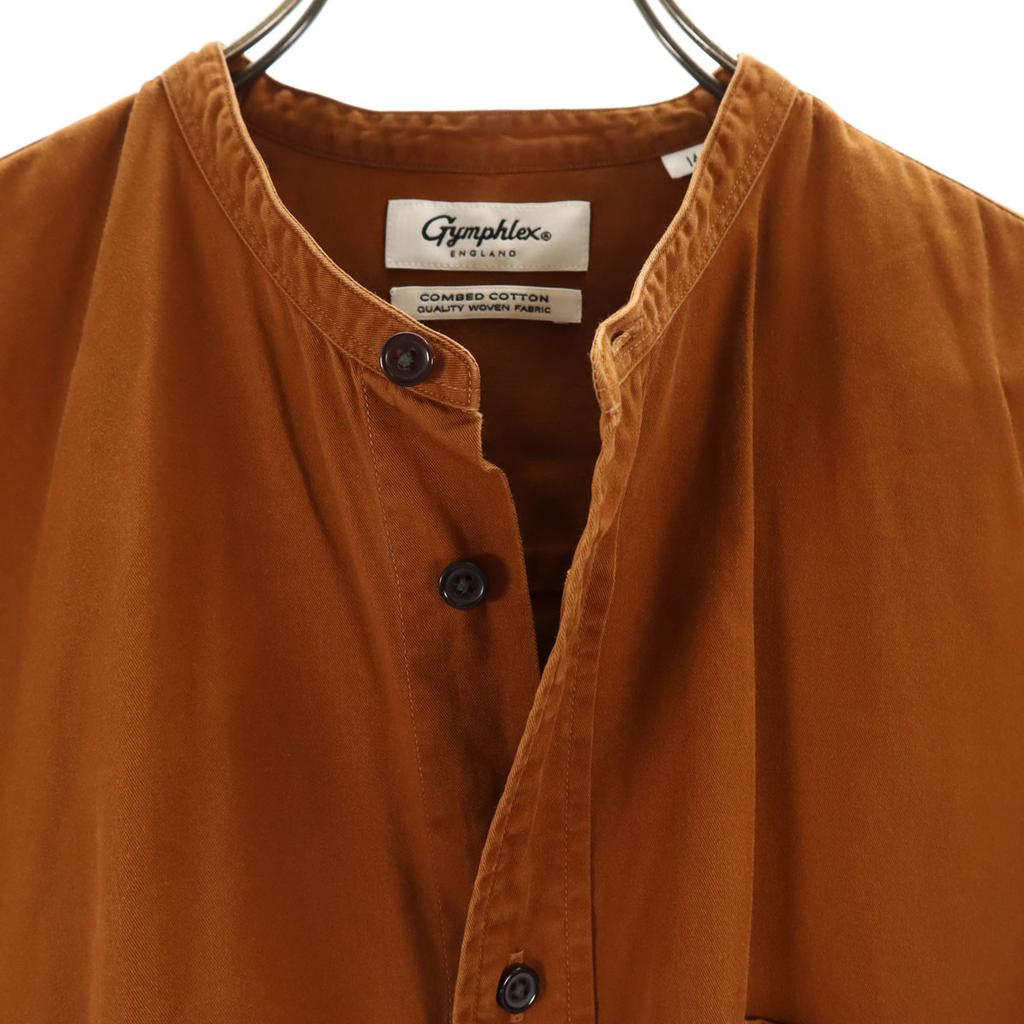 GYMPHLEX made in Japan Long sleeve Shirt dress 14 Brown Women Used