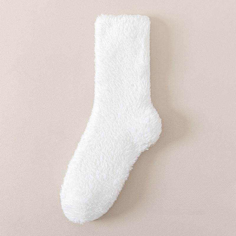 Autumn and Winter Coral Fleece Socks - Children's Thick and Warm Non-Fluffy Mid-Calf Socks with Fleece - Home Sleep Socks
