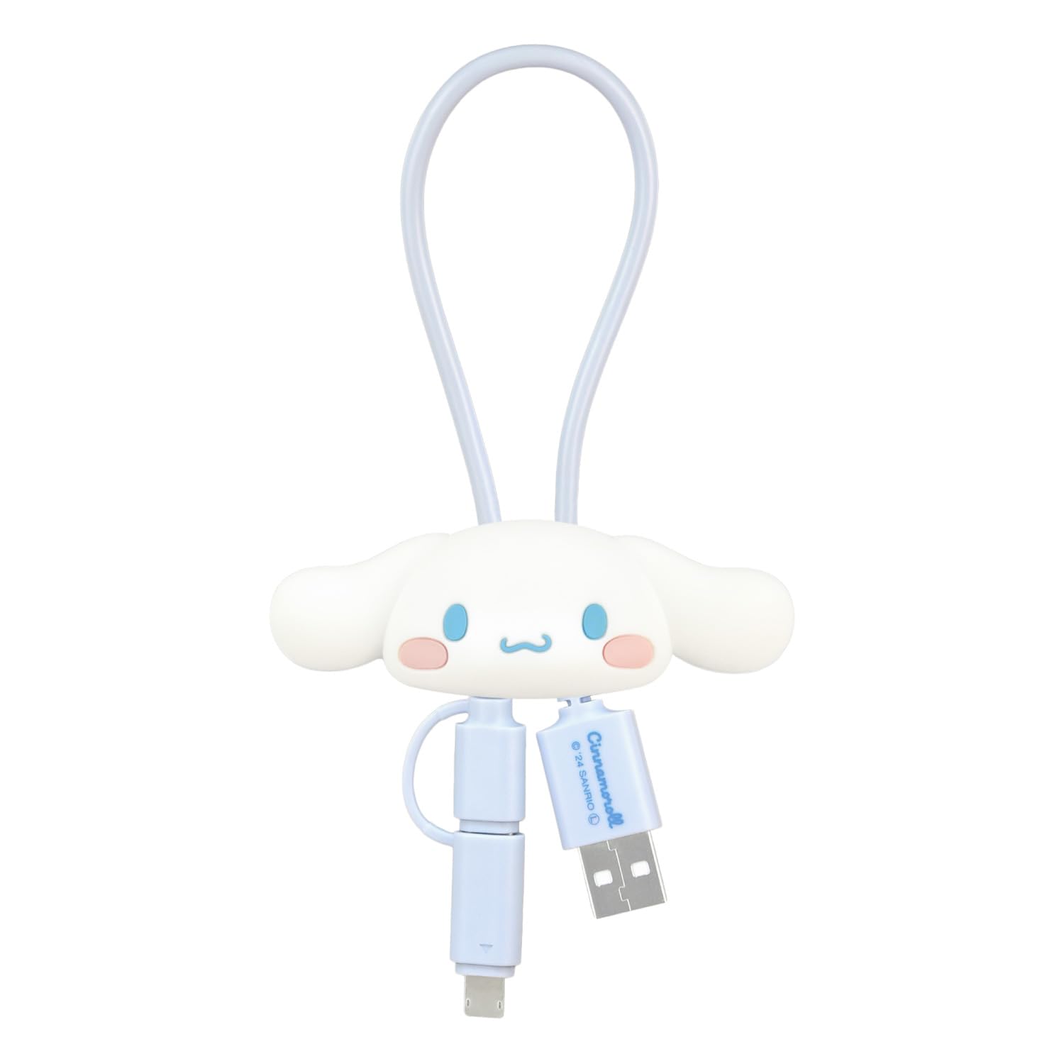 Gourmandise Sanrio Characters Cable with Mascot Cover Cinnamoroll Multi-Charging - SANG-507CN