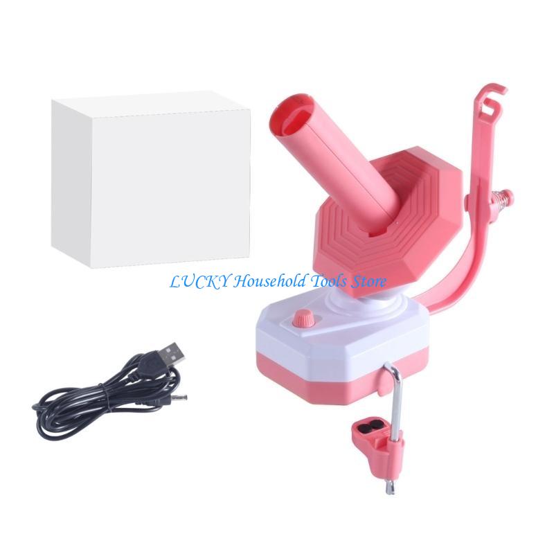 J0MC Electric Yarn Winder for Knitting Project 10oz Large Capacity Yarn Wool Winder розовый
