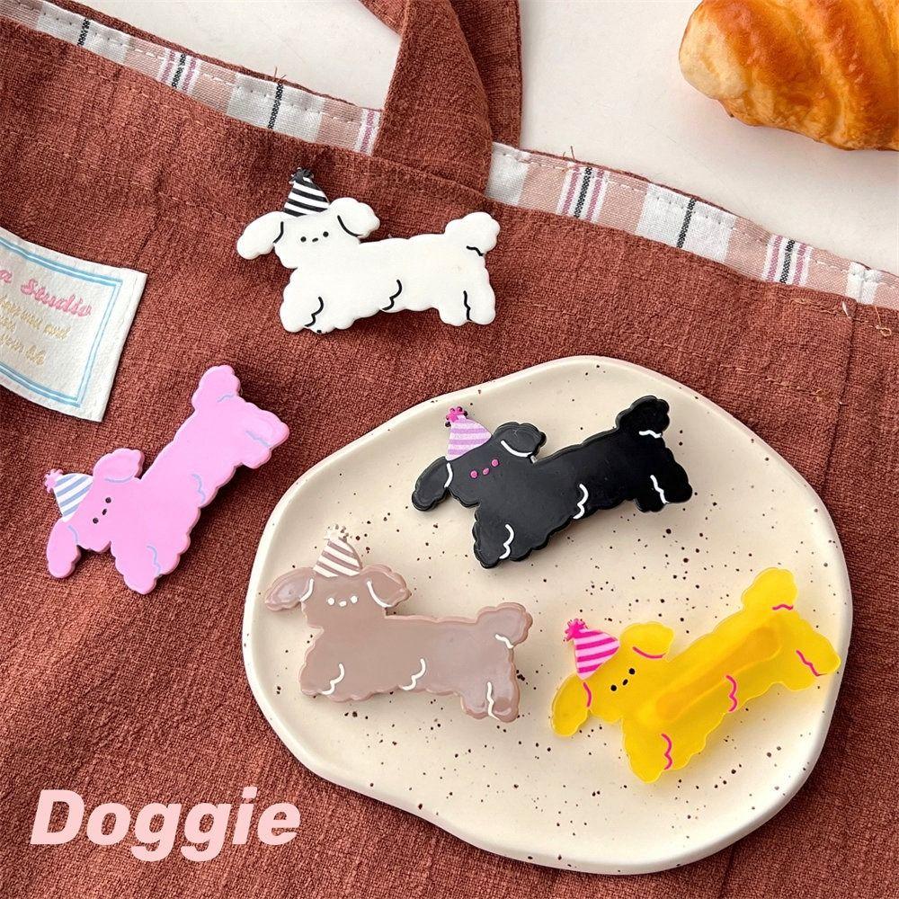 

Y2k Dog Duckbill Clip Acrylic Puppy Hairpin Cute Children s Hair Clip Girl