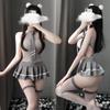 Yuhuan Sexy Lingerie Sexy Sweet Cool School Girl Suit Student Uniform Stockings Temptation One-piece Mesh Dress