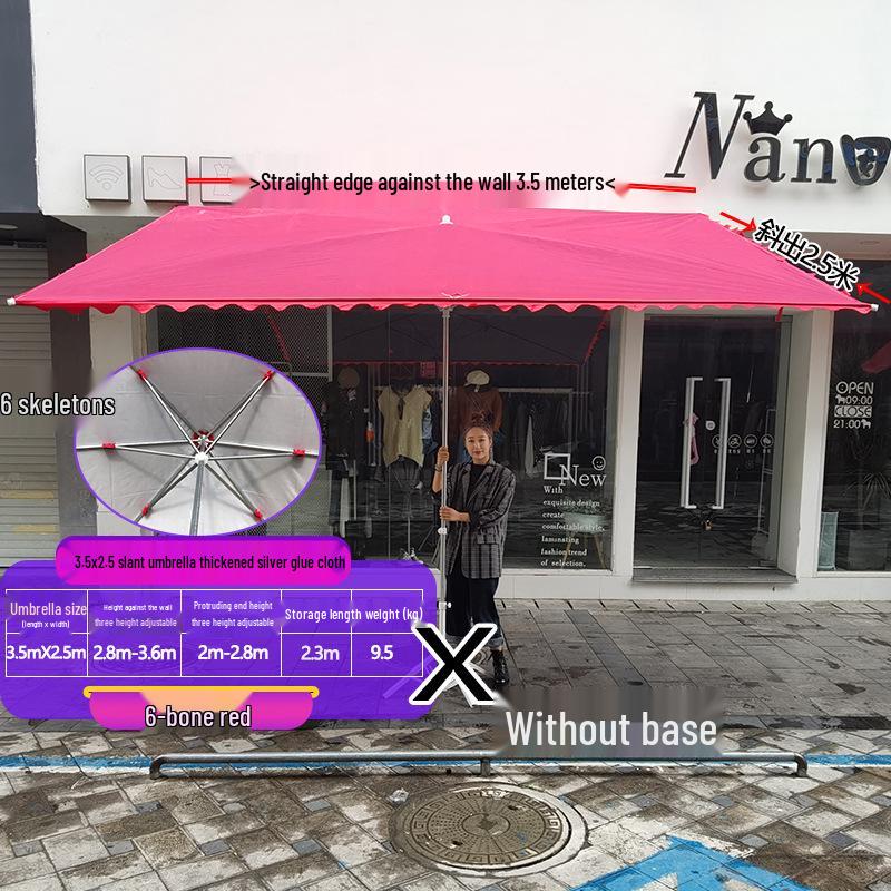 Commercial Outdoor Tilting Sunshade Umbrella: Large, Foldable, Thickened Awning for Sun Protection