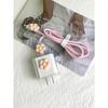 6pcs 3D Flower Shaped Apple Charger Case, Data Cable Organizer, Set Of Storage Bags