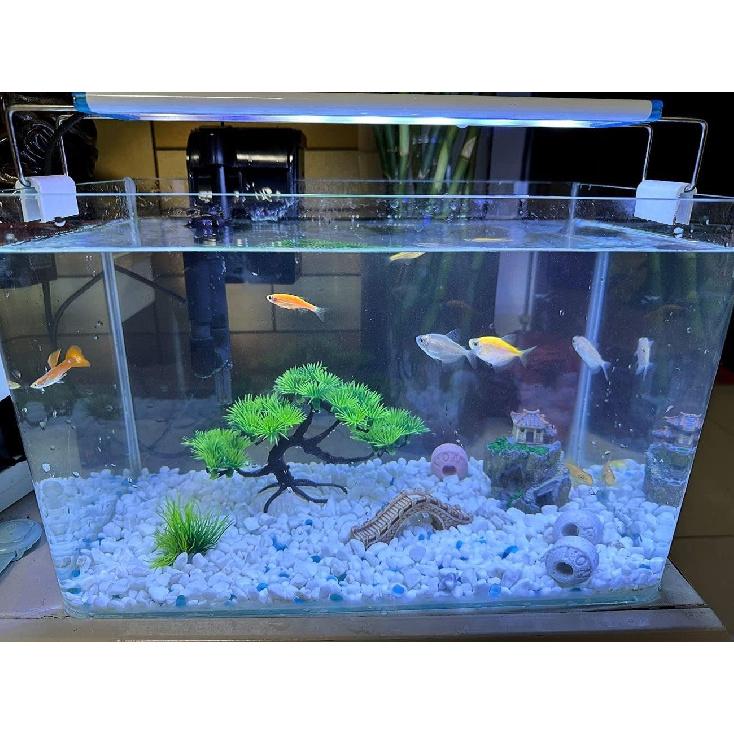 Small Japanese Fish Tank Decorations Set(Without Fish Tank), Suitable for Aquariums up to 5gallon or Fish Bowl, Include Small Decorations Artificial