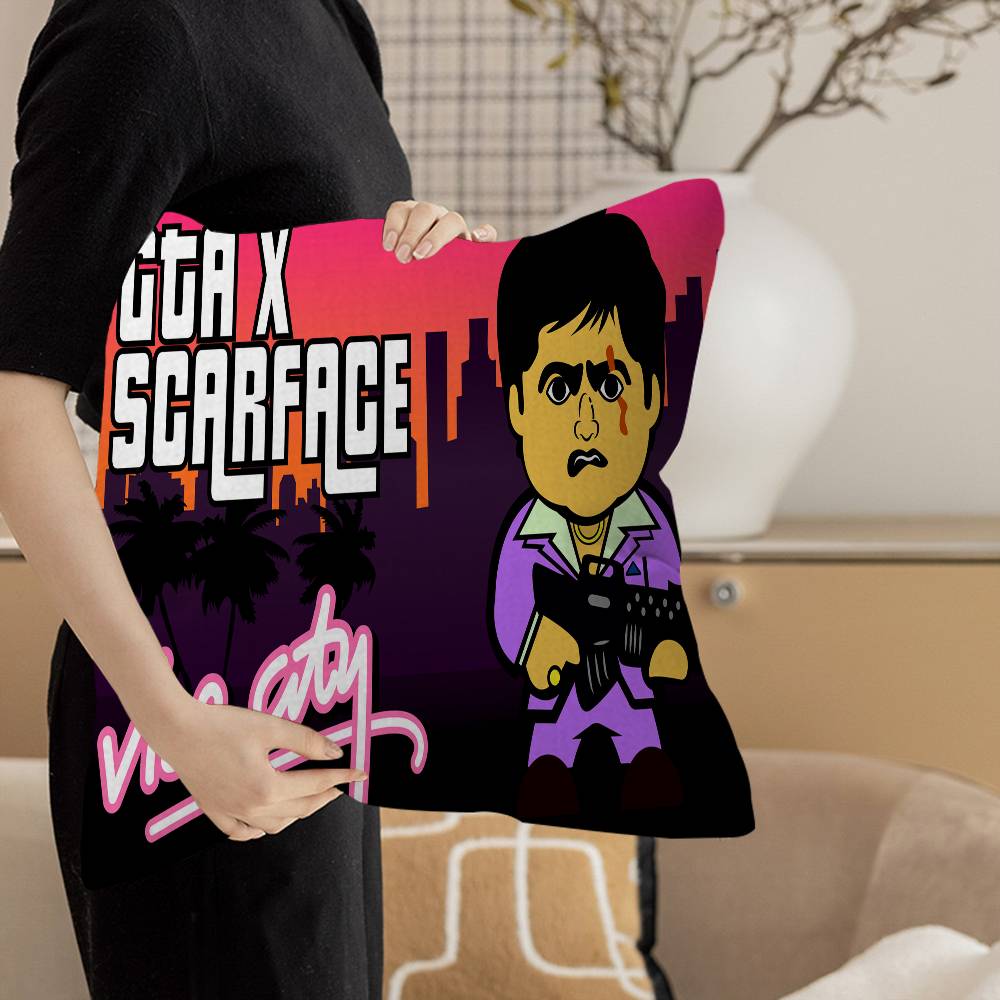 Movie S-Scarface Pillow Cover Design cushion Cover decor Holiday Decorati