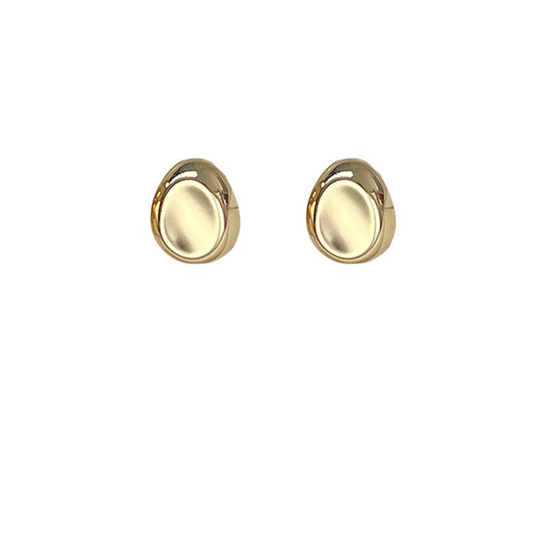 New Golden Bean Mosquito Coil Disc Ear Clips Premium French Earrings Women's Niche Design Delicate Earrings No Ears Pierced