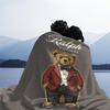 Ralph POLO Stil Gentleman POLO Bär Flanell Überwurf für Erwachsene Qualität Gemütlich Weich Warm Decke für Reise Picknick Zuhause